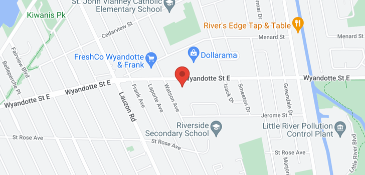 map of 8275 WYANDOTTE STREET East Unit# 104